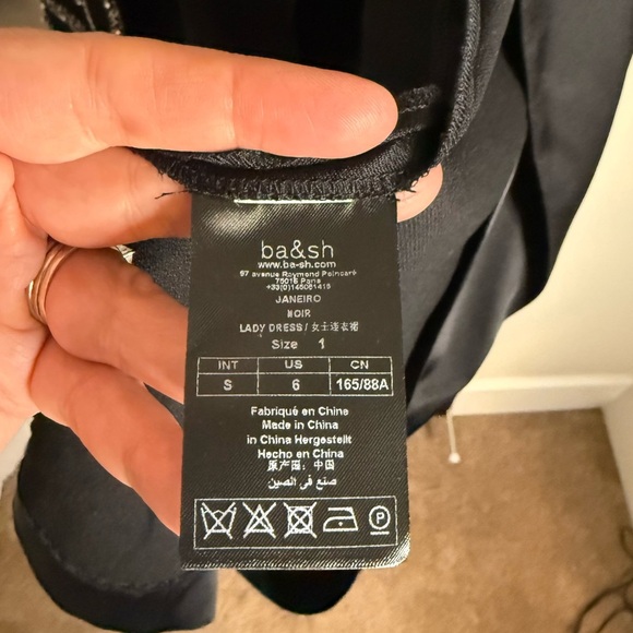 Ba&sh x Jay Ahr Black Janeiro Wrap Dress Size 6 - Picture 11 of 11